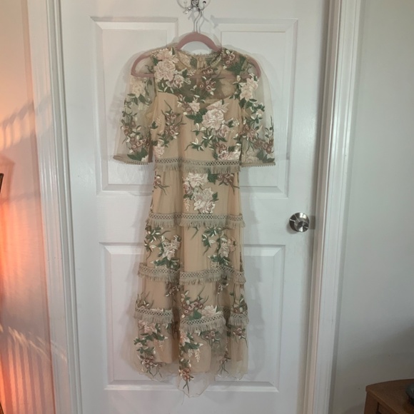 Just Me Embroidered Mesh Formal Wedding Party Dress Size XS - Picture 12 of 12